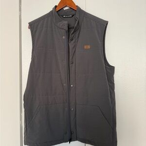 Travis Mathew Charcoal Quilted Vest